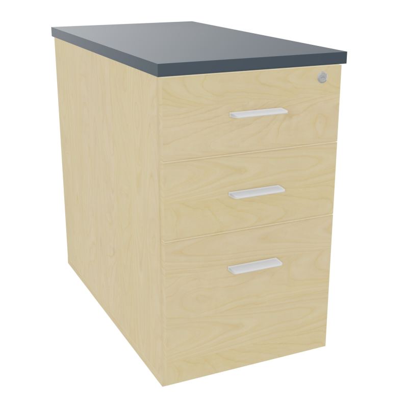 EXTENSION SUR CAISSON HAUTEUR P80XL43,2 cm - 3 TIROIRS DONT 1DS TOP EP25MM N8 R6 SO