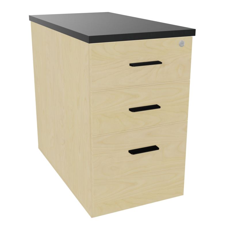 EXTENSION SUR CAISSON HAUTEUR P80XL43,2 cm - 3 TIROIRS DONT 1DS TOP EP25MM N8 R9 SG