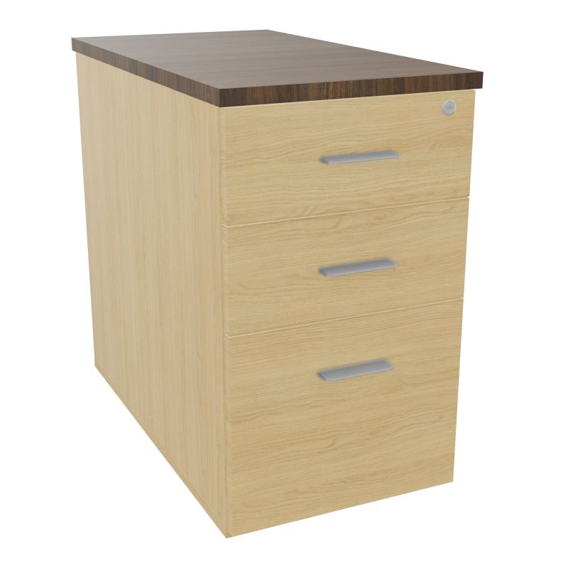 EXTENSION SUR CAISSON HAUTEUR P80XL43,2 cm - 3 TIROIRS DONT 1DS TOP EP25MM R1 N6 SB