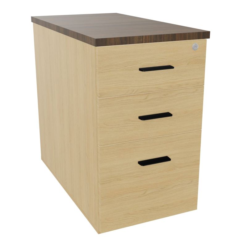 EXTENSION SUR CAISSON HAUTEUR P80XL43,2 cm - 3 TIROIRS DONT 1DS TOP EP25MM R1 N6 SG