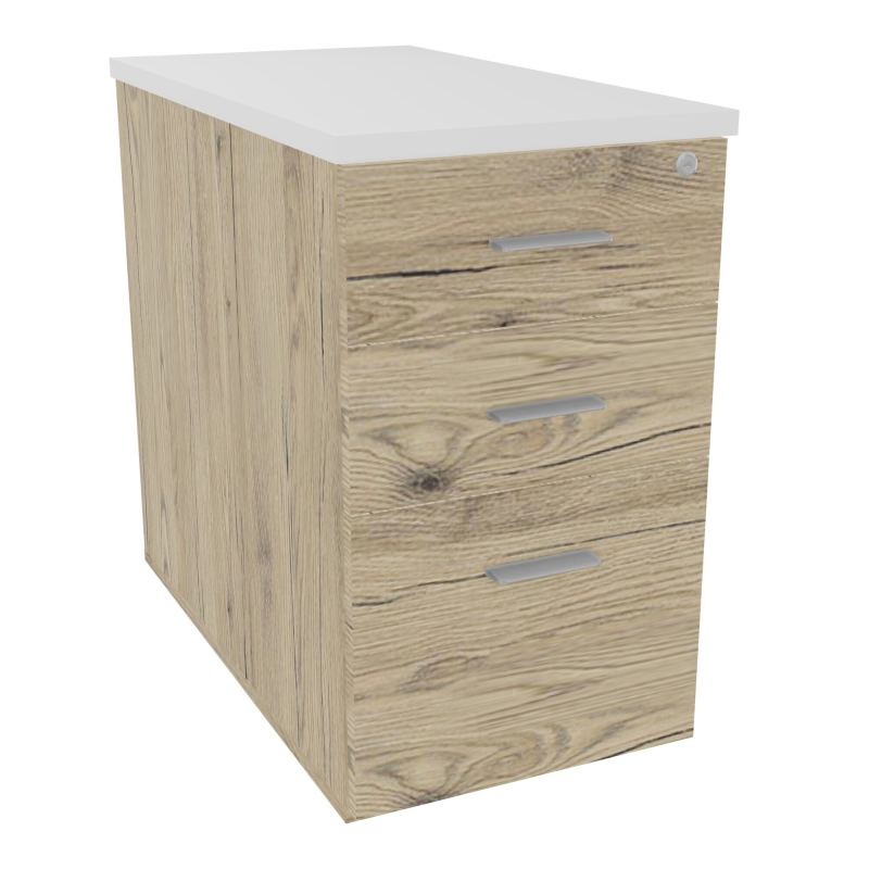 EXTENSION SUR CAISSON HAUTEURP80XL43,2 cm - 3 TIROIRS DONT 1DS TOP EP25MM R3 MG SB