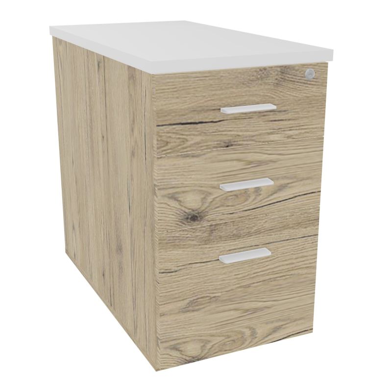 EXTENSION SUR CAISSON HAUTEURP80XL43,2 cm - 3 TIROIRS DONT 1DS TOP EP25MM R3 MG SO