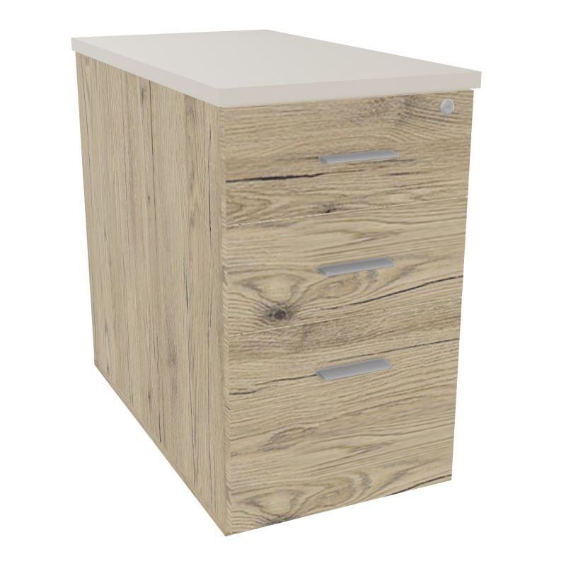EXTENSION SUR CAISSON HAUTEUR P80XL43,2 cm - 3 TIROIRS DONT 1DS TOP EP25MM R3 N5 SB
