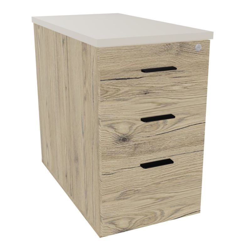 EXTENSION SUR CAISSON HAUTEUR P80XL43,2 cm - 3 TIROIRS DONT 1DS TOP EP25MM R3 N5 SG