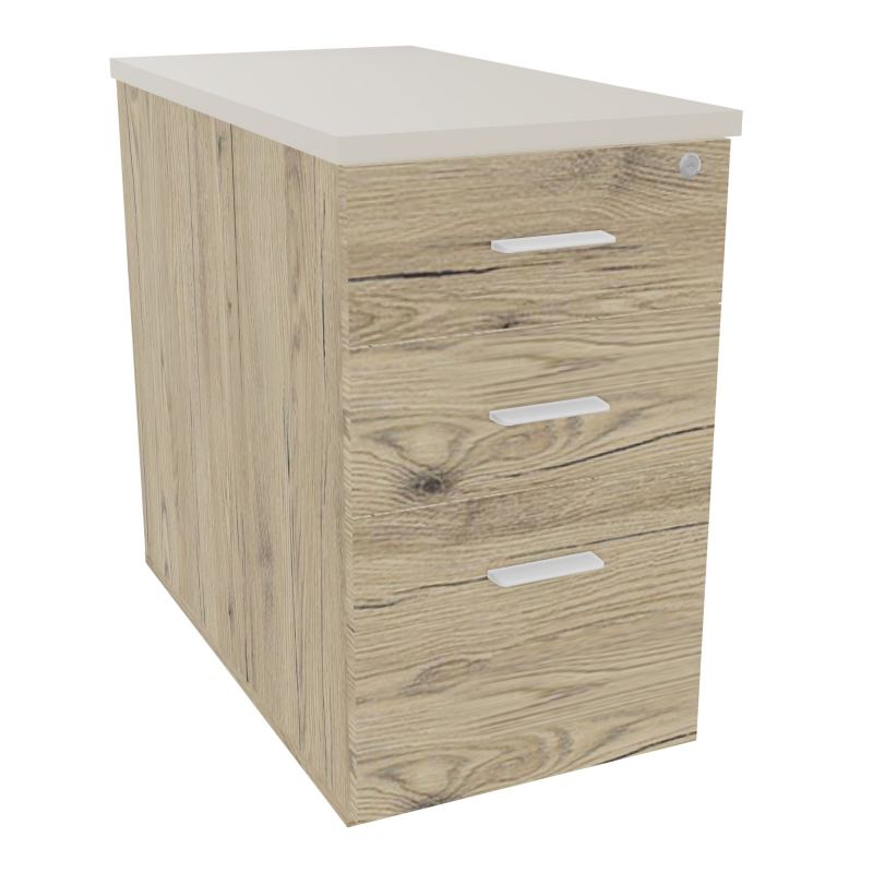 EXTENSION SUR CAISSON HAUTEUR P80XL43,2 cm - 3 TIROIRS DONT 1DS TOP EP25MM R3 N5 SO