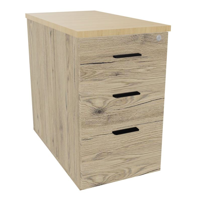 EXTENSION SUR CAISSON HAUTEURP80XL43,2 cm - 3 TIROIRS DONT 1DS TOP EP25MM R3 R1 SG