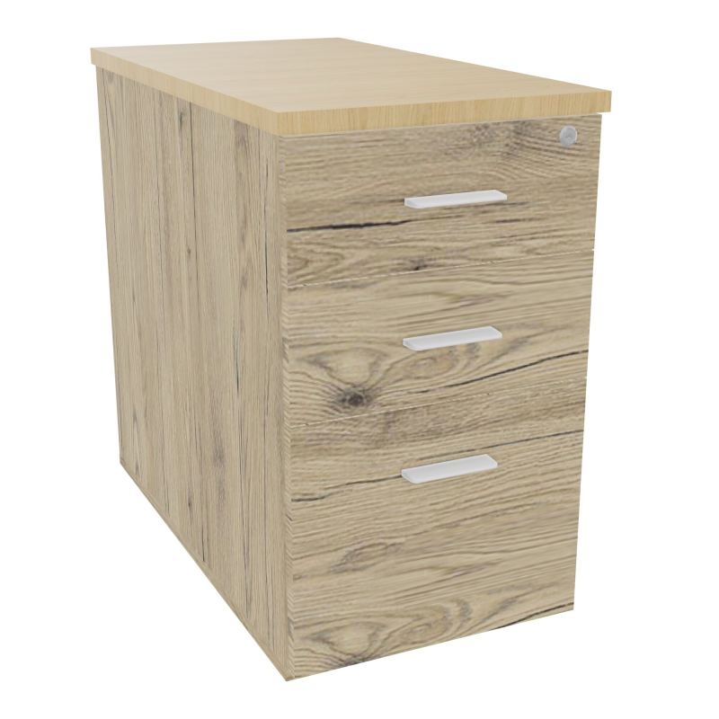 EXTENSION SUR CAISSON HAUTEURP80XL43,2 cm - 3 TIROIRS DONT 1DS TOP EP25MM R3 R1 SO