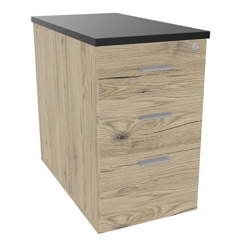 EXTENSION SUR CAISSON HAUTEUR P80XL43,2 cm - 3 TIROIRS DONT 1DS TOP EP25MM R3 R9 SB