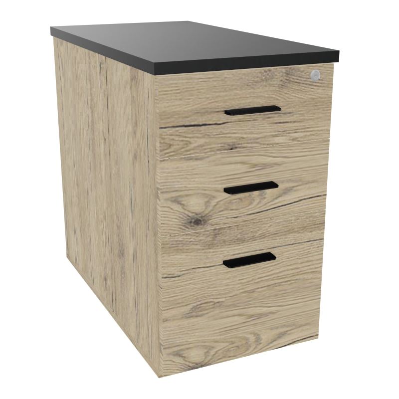 EXTENSION SUR CAISSON HAUTEUR P80XL43,2 cm - 3 TIROIRS DONT 1DS TOP EP25MM R3 R9 SG