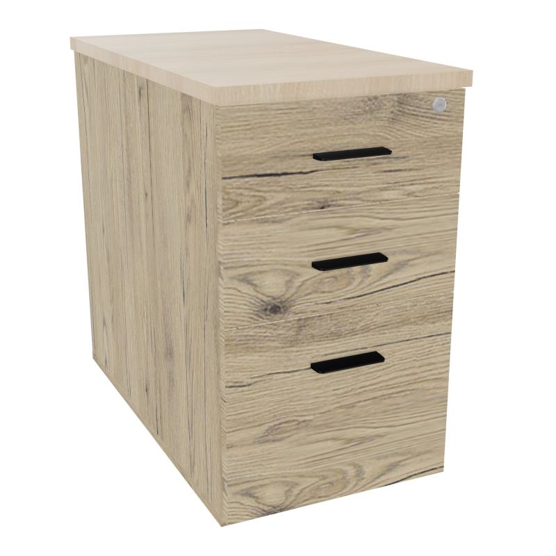 EXTENSION SUR CAISSON HAUTEUR P80XL43,2 cm - 3 TIROIRS DONT 1DS TOP EP25MM R3 RZ SG
