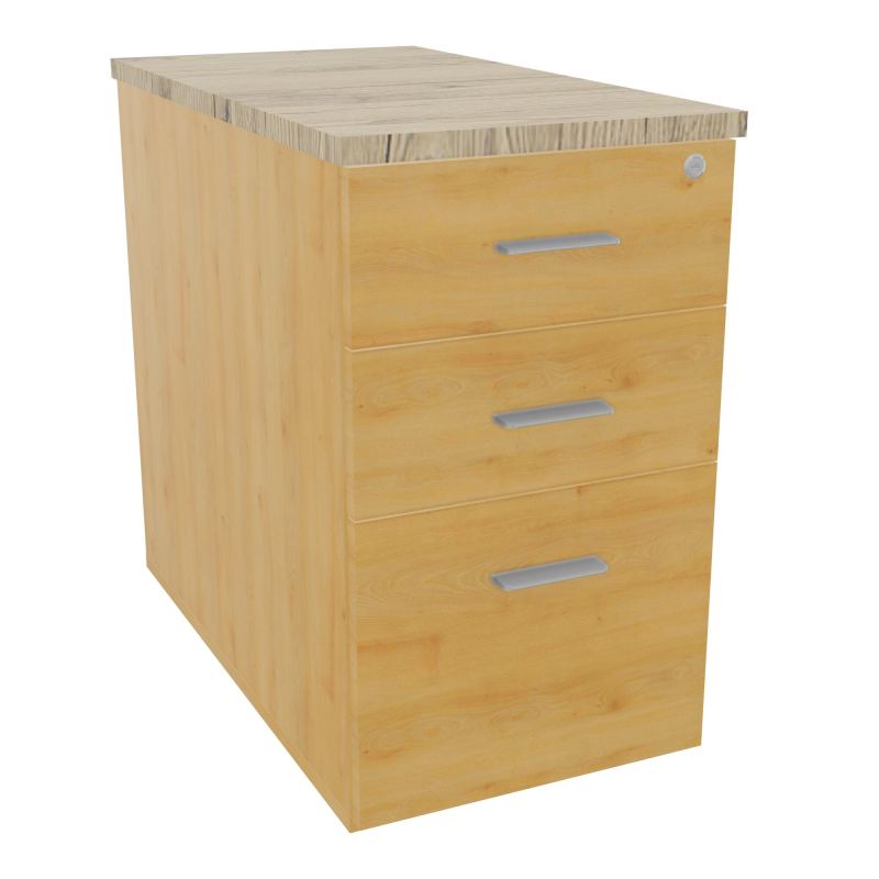 EXTENSION SUR CAISSON HAUTEUR P80XL43,2 cm - 3 TIROIRS DONT 1DS TOP EP25MM R5 R3 SB