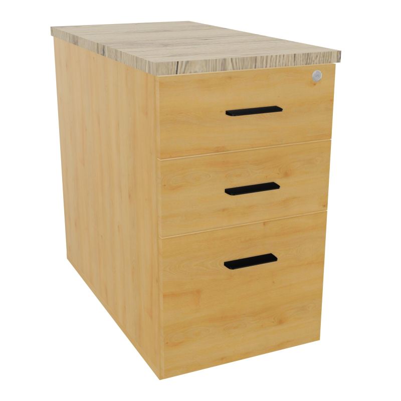 EXTENSION SUR CAISSON HAUTEUR P80XL43,2 cm - 3 TIROIRS DONT 1DS TOP EP25MM R5 R3 SG