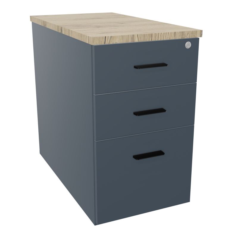EXTENSION SUR CAISSON HAUTEUR P80XL43,2 cm - 3 TIROIRS DONT 1DS TOP EP25MM R6 R3 SG