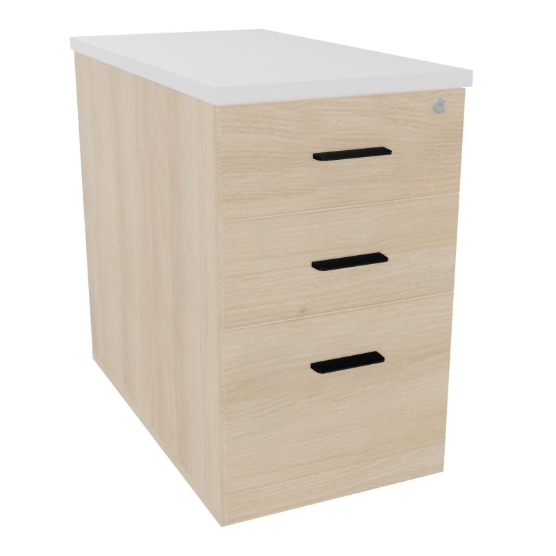EXTENSION SUR CAISSON HAUTEUR P80XL43,2 cm - 3 TIROIRS DONT 1DS TOP EP25MM RZ MG SG