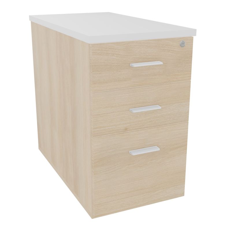 EXTENSION SUR CAISSON HAUTEUR P80XL43,2 cm - 3 TIROIRS DONT 1DS TOP EP25MM RZ MG SO