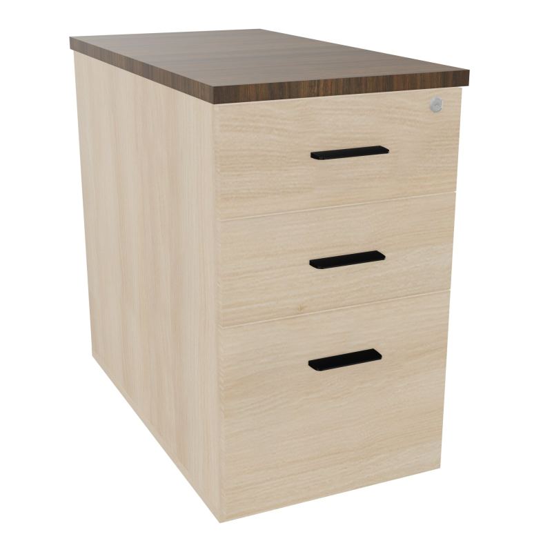 EXTENSION SUR CAISSON HAUTEUR P80XL43,2 cm - 3 TIROIRS DONT 1DS TOP EP25MM RZ N6 SG
