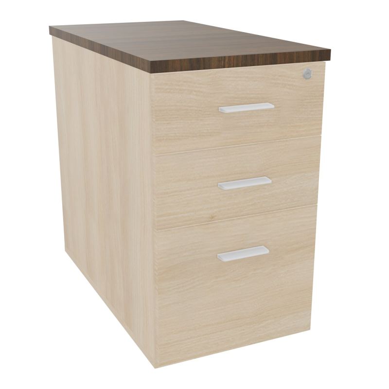 EXTENSION SUR CAISSON HAUTEUR P80XL43,2 cm - 3 TIROIRS DONT 1DS TOP EP25MM RZ N6 SO