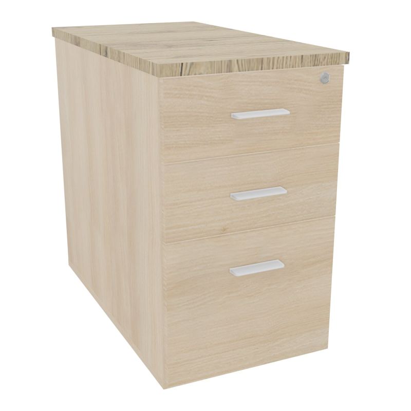 EXTENSION SUR CAISSON HAUTEUR P80XL43,2 cm - 3 TIROIRS DONT 1DS TOP EP25MM RZ R3 SO