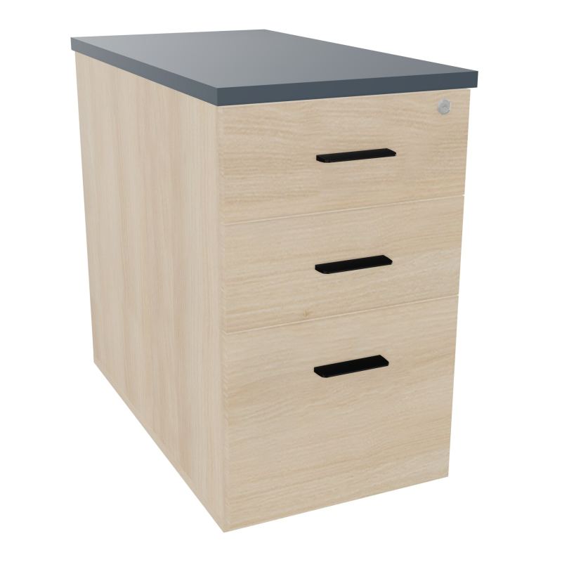 EXTENSION SUR CAISSON HAUTEUR P80XL43,2 cm - 3 TIROIRS DONT 1DS TOP EP25MM RZ R6 SG