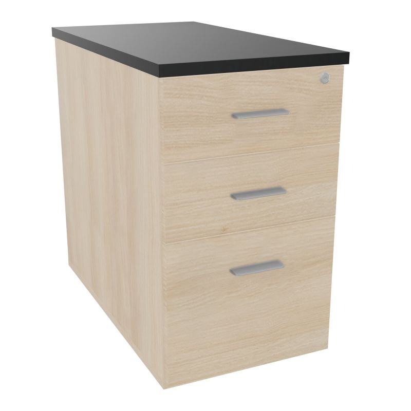 EXTENSION SUR CAISSON HAUTEUR P80XL43,2 cm - 3 TIROIRS DONT 1DS TOP EP25MM RZ R9 SB