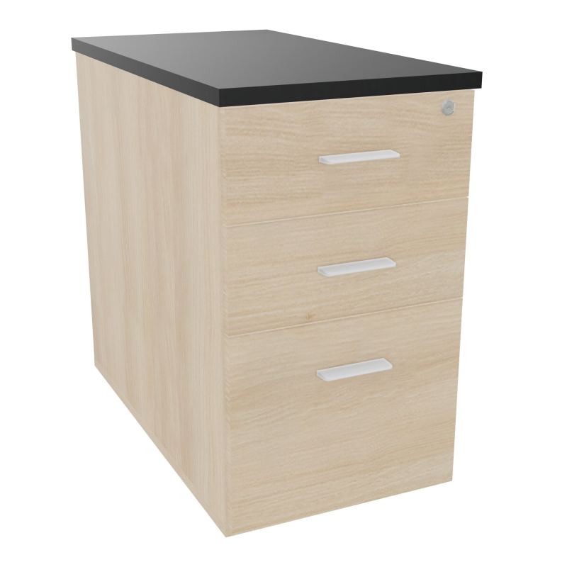 EXTENSION SUR CAISSON HAUTEUR P80XL43,2 cm - 3 TIROIRS DONT 1DS TOP EP25MM RZ R9 SO