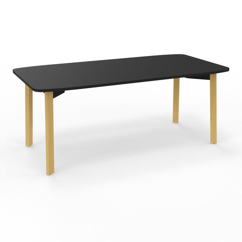 KARL BUREAU RECT. L180XP90 NU PIED BOIS R7 ZP CM