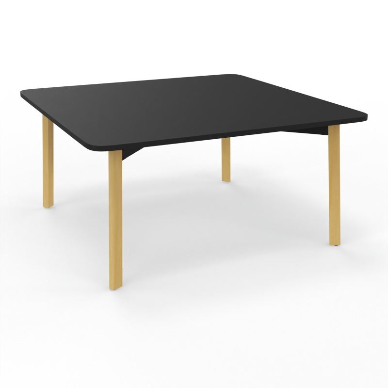 KARL TABLE DE REUNION CARRE L150XP150 NU PIED BOIS R7 ZG CM