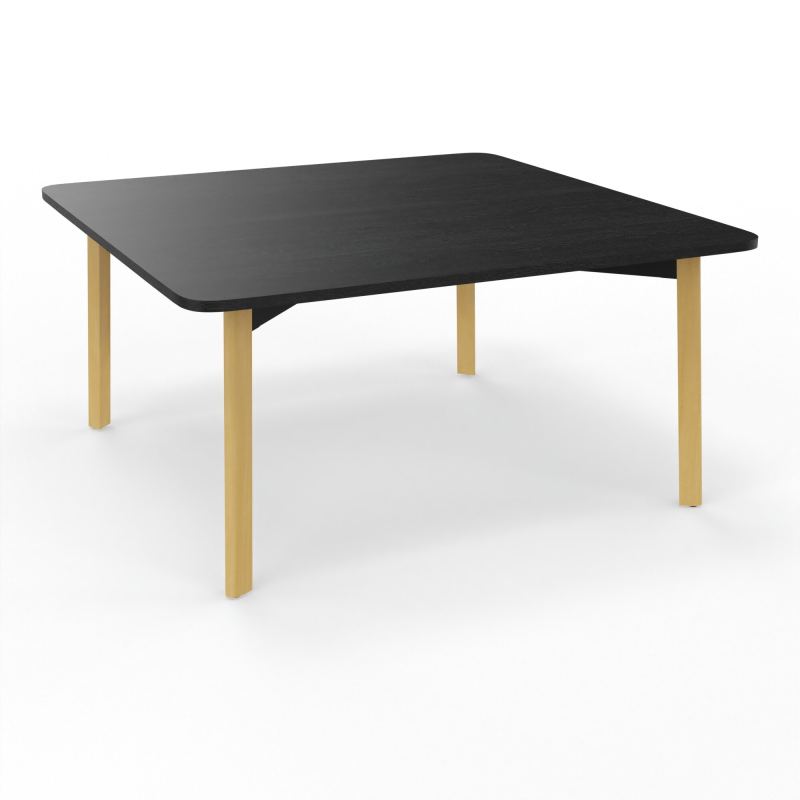 KARL TABLE DE REUNION CARRE L150XP150 NU PIED BOIS RK ZP CM