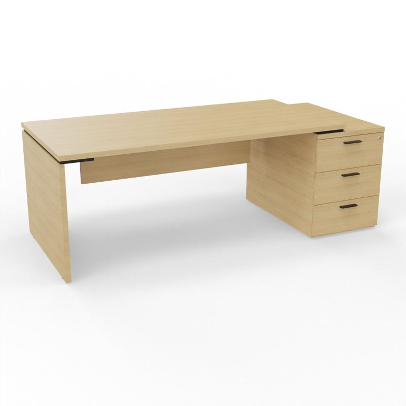 KARA BUREAU RECT. P90X180 + CAISSON 3T A DROITE PRE PERCE OBT X 2 FRONTAL