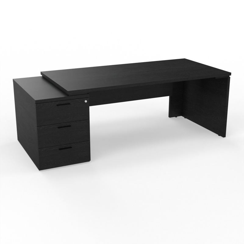 KARA BUREAU RECT. P90X180 + CAISSON 3T A GAUCHE PRE PERCE OBT X 2 FRONTAL