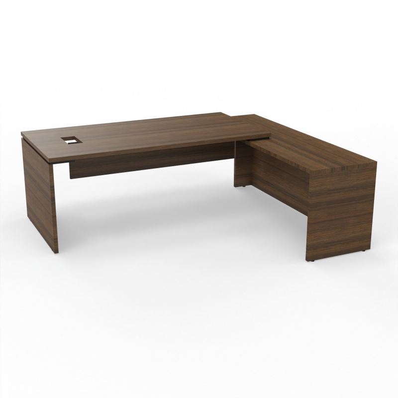 KARA BUREAU RECT. P90X180+RETOUR PORTEUR A DROITE DECOUPE TRAPPE LATERALE