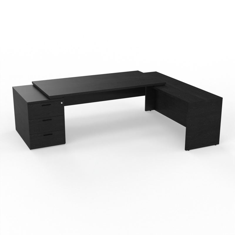KARA BUREAU RECT. P90X180 + CAISSON 3T + RT PORTEUR PREPERCE OBT X 2 FRONTAL
