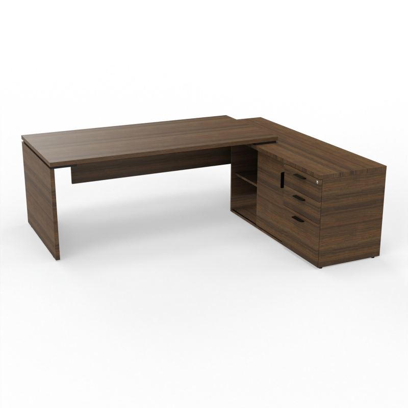 KARA BUREAU RECT. P90X180 + MEUBLE DE RGT PORTEUR A DROITE PREPERCE OBT X 2 FRONTAL