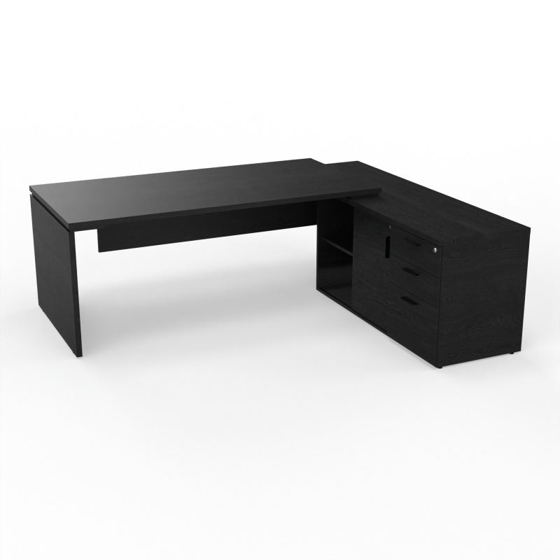 KARA BUREAU RECT. P90X180 + MEUBLE DE RGT PORTEUR A DROITE PREPERCE OBT X 2 FRONTAL