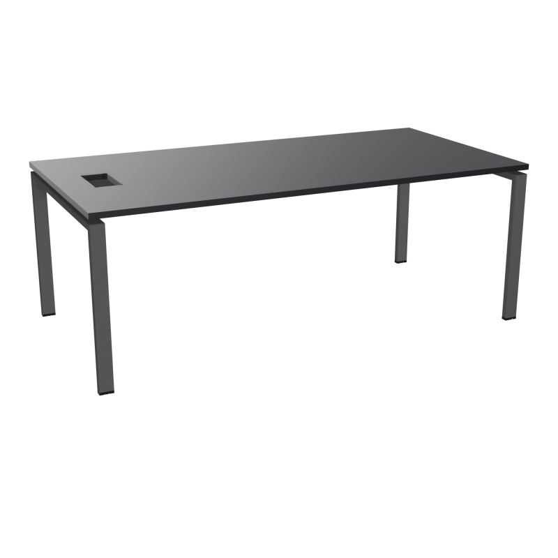 RIO BUREAU RECT. L200XP100CMPERCE TRAPPE LATERALE + GOULOTTEL30  R9 SC
