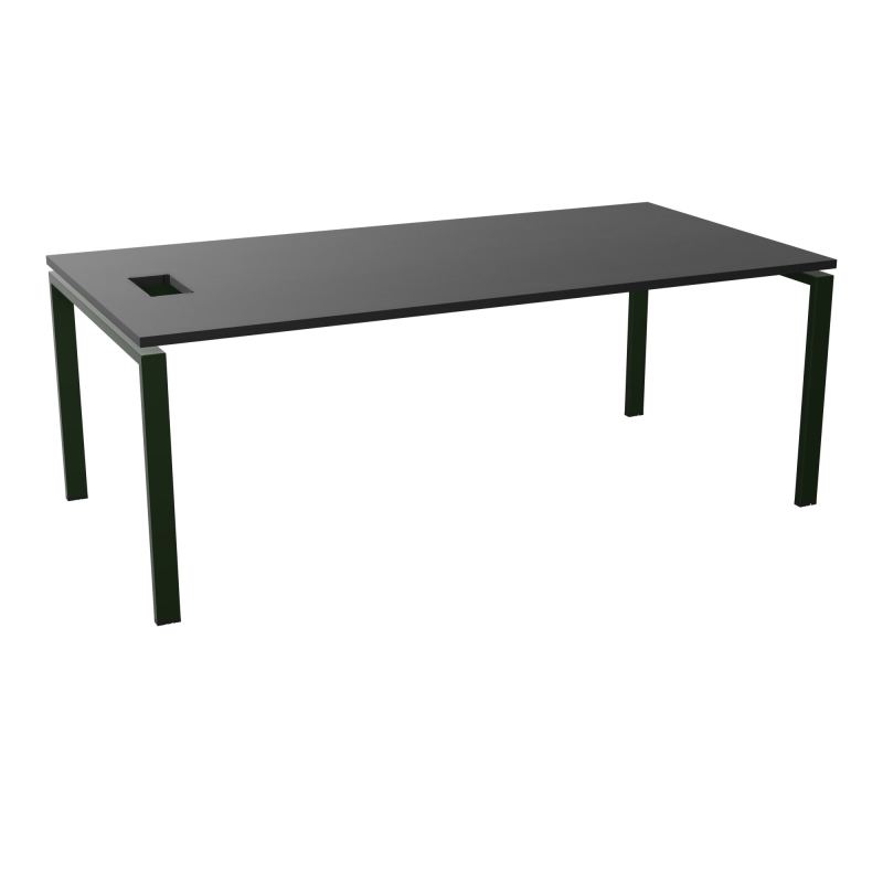 RIO BUREAU RECT. L200XP100CMPERCE TRAPPE LATERALE + GOULOTTEL30  RK ST