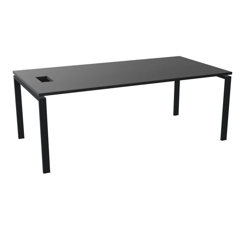 RIO BUREAU RECT. L200XP100CMPERCE TRAPPE LATERALE + GOULOTTEL30  RK ZP