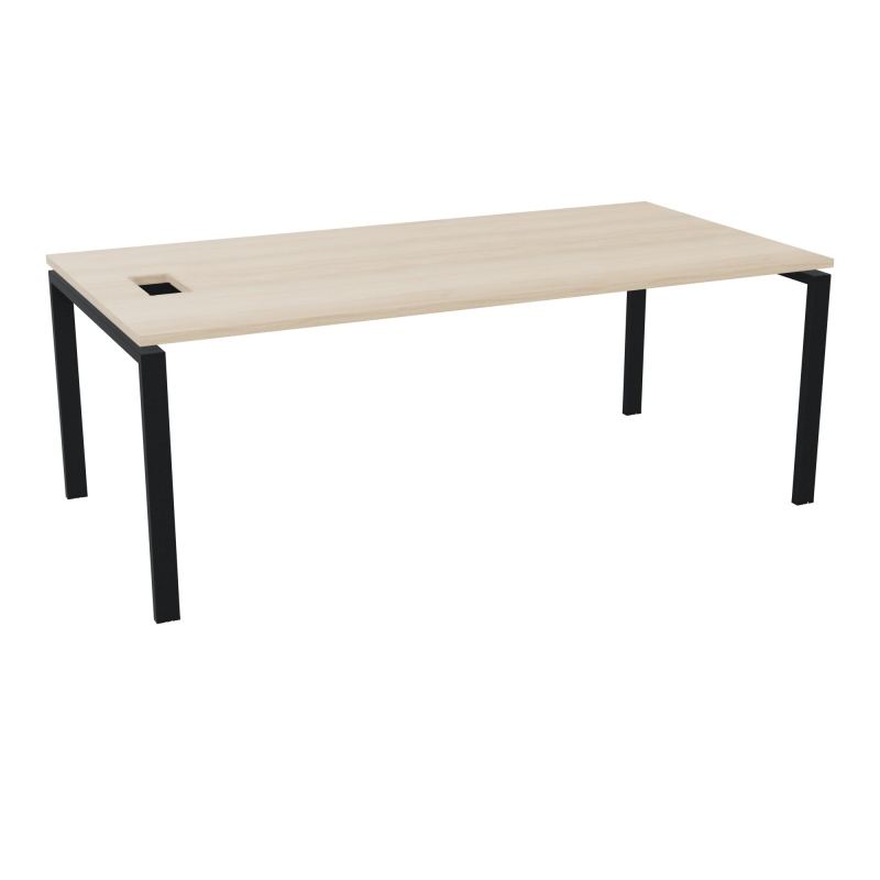 RIO BUREAU RECT. L200XP100CMPERCE TRAPPE LATERALE + GOULOTTEL30  RZ ZP