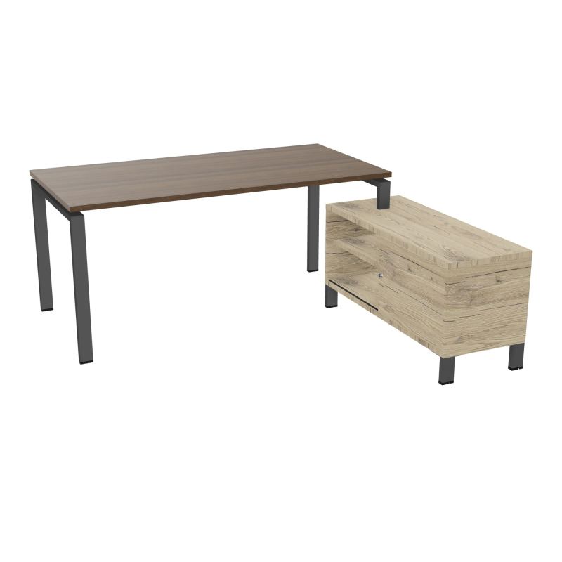 RIO BUREAU RECT. 178X168 PL 160X80 OBT + RET PORT A DROITE SIMPLE ACCES  N6 SC R3