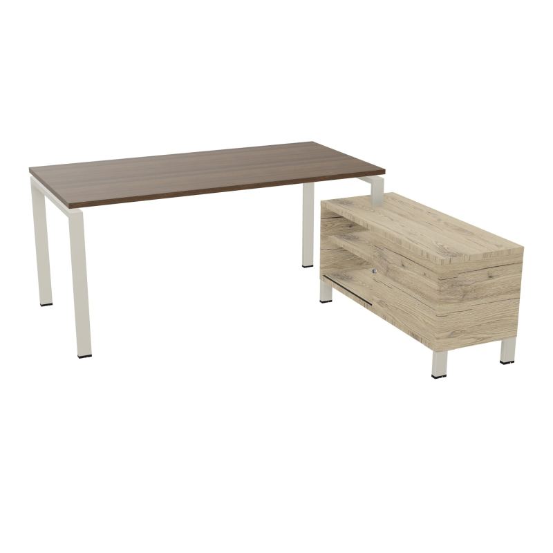 RIO BUREAU RECT. 178X168 PL 160X80 OBT + RET PORT A DROITE SIMPLE ACCES  N6 ZC R3