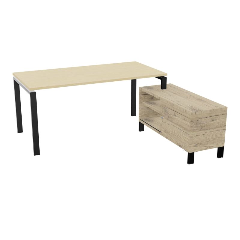 RIO BUREAU RECT. 178X168 PL 160X80 OBT + RET PORT A DROITE SIMPLE ACCES  N8 SG R3