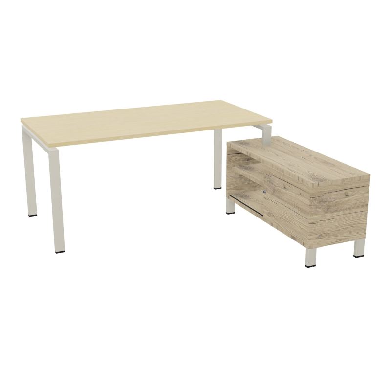 RIO BUREAU RECT. 178X168 PL 160X80 OBT + RET PORT A DROITE SIMPLE ACCES  N8 ZC R3