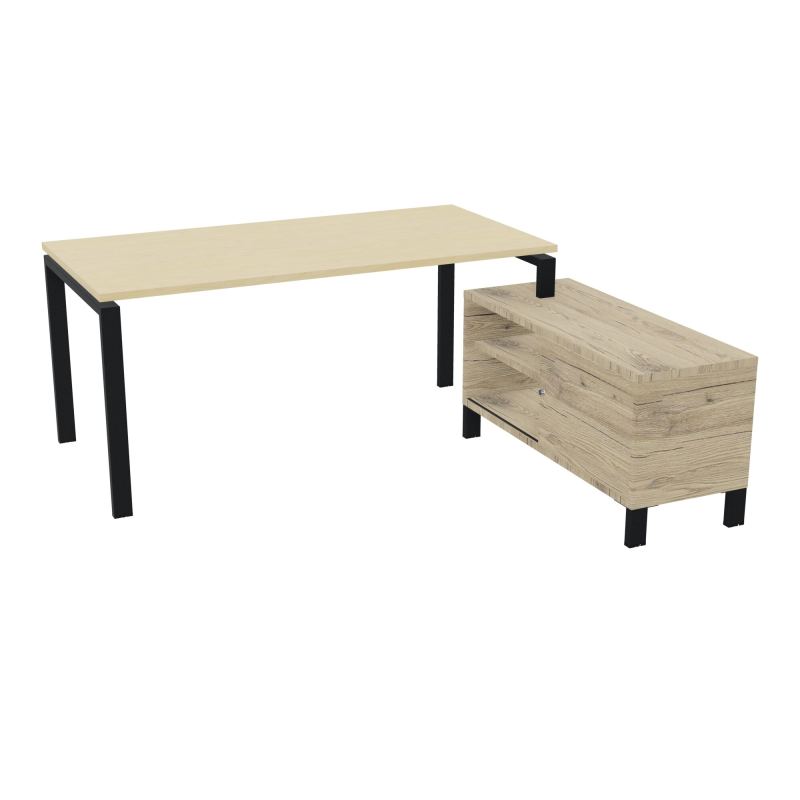 RIO BUREAU RECT. 178X168 PL 160X80 OBT + RET PORT A DROITE SIMPLE ACCES  N8 ZP R3