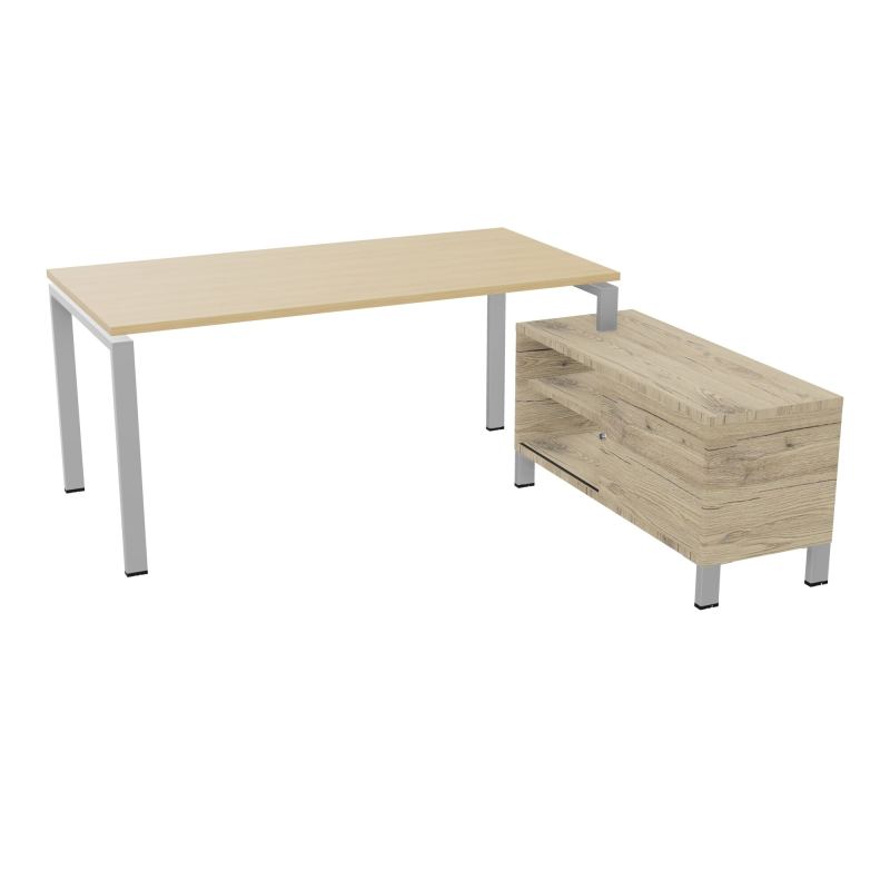 RIO BUREAU RECT. 178X168 PL 160X80 OBT + RET PORT A DROITE SIMPLE ACCES  R1 SA R3