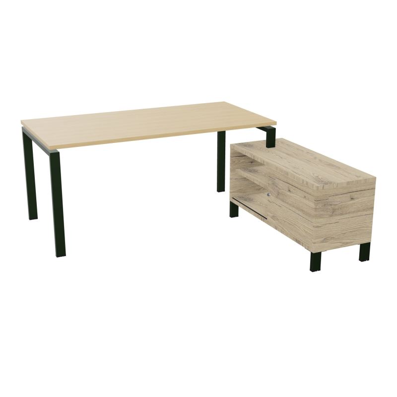 RIO BUREAU RECT. 178X168 PL 160X80 OBT + RET PORT A DROITE SIMPLE ACCES  R1 ST R3