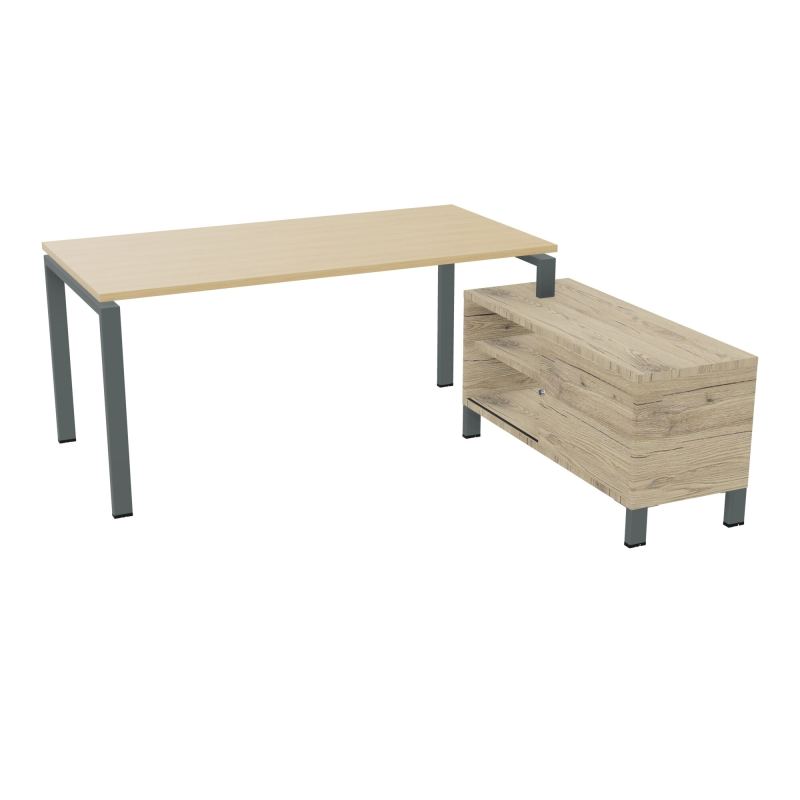 RIO BUREAU RECT. 178X168 PL 160X80 OBT + RET PORT A DROITE SIMPLE ACCES  R1 SU R3
