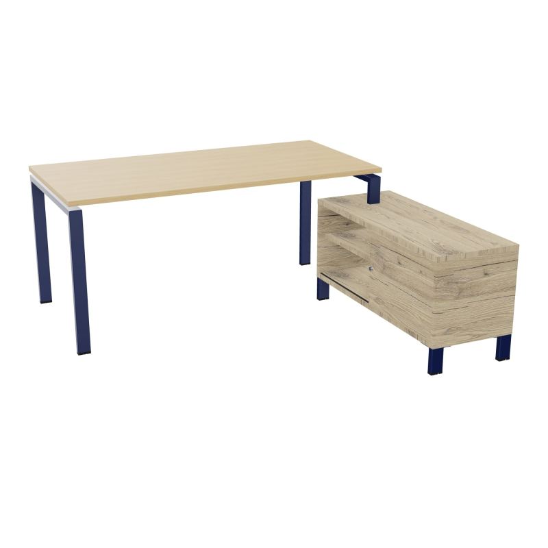 RIO BUREAU RECT. 178X168 PL 160X80 OBT + RET PORT A DROITE SIMPLE ACCES  R1 X4 R3