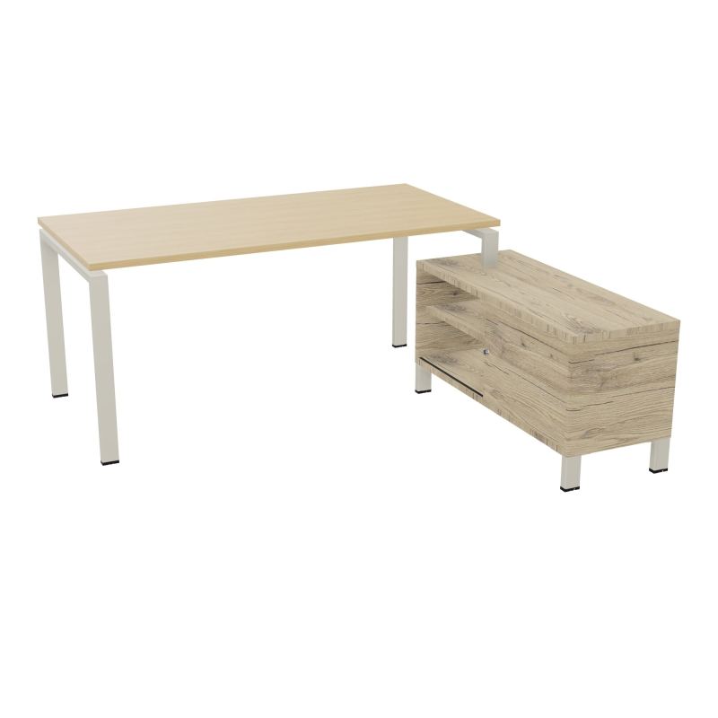 RIO BUREAU RECT. 178X168 PL 160X80 OBT + RET PORT A DROITE SIMPLE ACCES  R1 ZC R3
