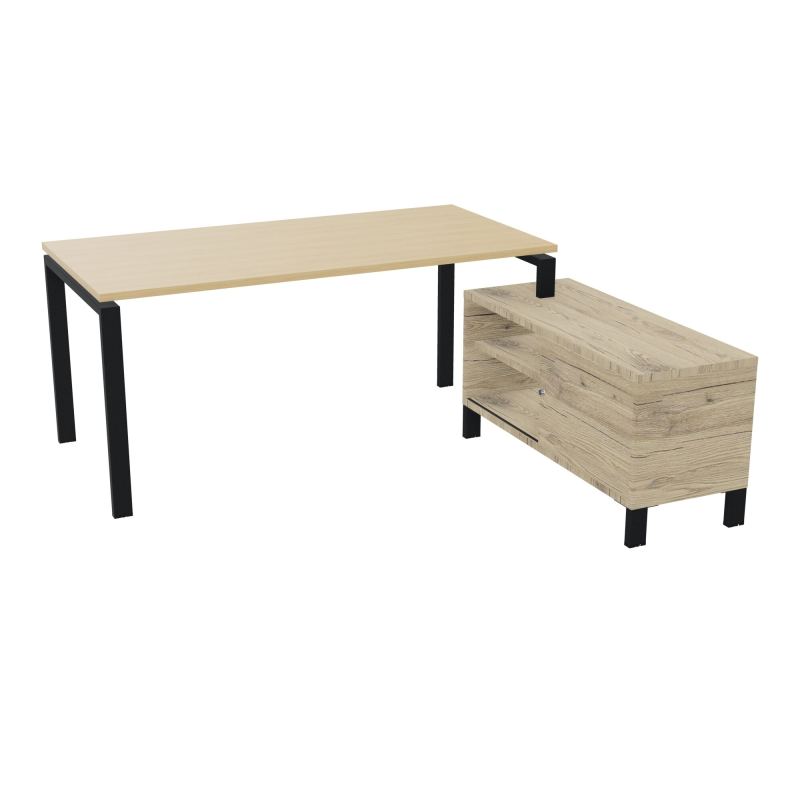 RIO BUREAU RECT. 178X168 PL 160X80 OBT + RET PORT A DROITE SIMPLE ACCES  R1 ZP R3