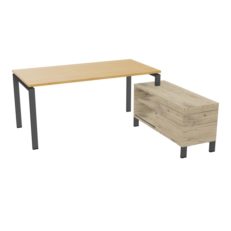RIO BUREAU RECT. 178X168 PL 160X80 OBT + RET PORT A DROITE SIMPLE ACCES  R5 SC R3